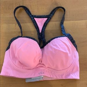VSX Victoria secret pink black sports bra 32D